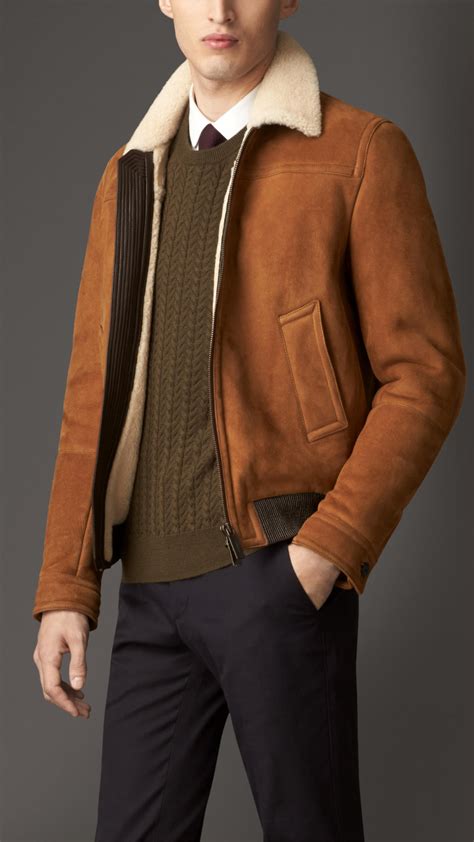 burberry brown leather jacket|burberry jacken herren.